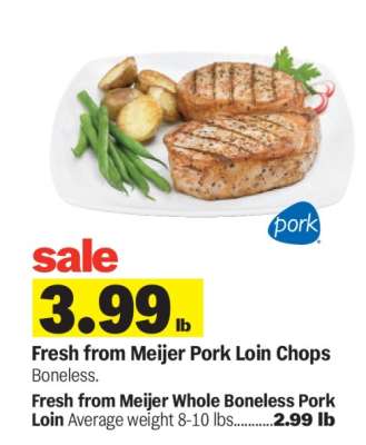 Fresh from Meijer Pork Loin Chops