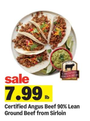 Certified Angus Beef 90% Lean Ground Beef from Sirloin