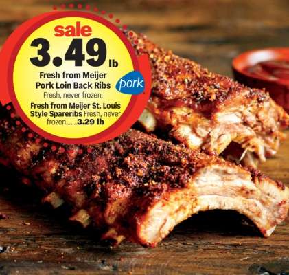 Fresh from Meijer Pork Loin Back Ribs