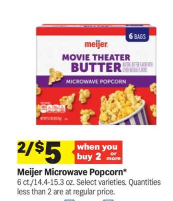 Meijer Microwave Popcorn*