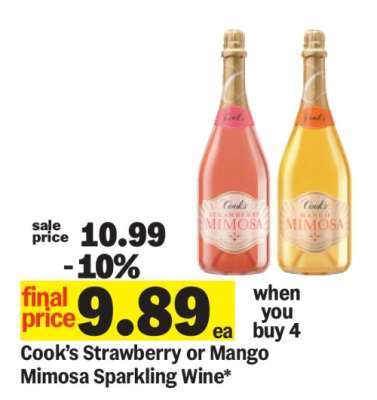 Cook’s Strawberry or Mango Mimosa Sparkling Wine