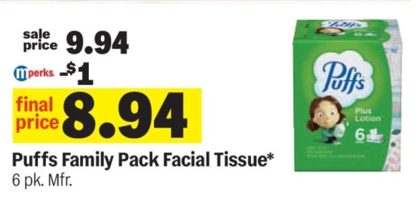 Puffs Family Pack Facial Tissue