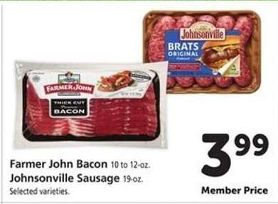 Farmer John Bacon / Johnsonville Sausage