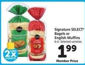 Signature SELECT Bagels or English Muffins