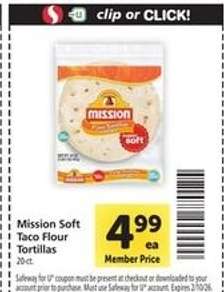 Mission Soft Taco Flour Tortillas