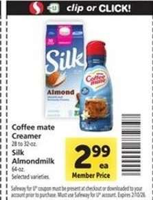 Coffee mate Creamer & Silk Almondmilk