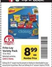 Frito Lay Variety Pack