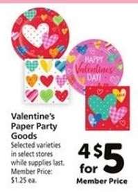 Valentine's Paper Party Goods