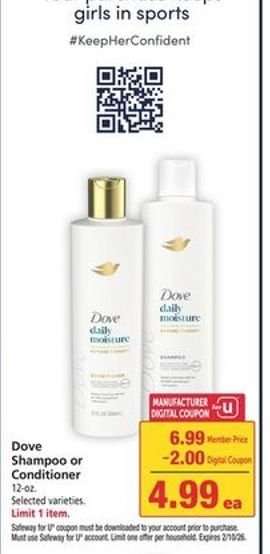Dove Shampoo or Conditioner