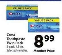 Crest Toothpaste Twin Pack