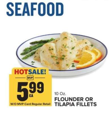 Flounder or Tilapia Fillets