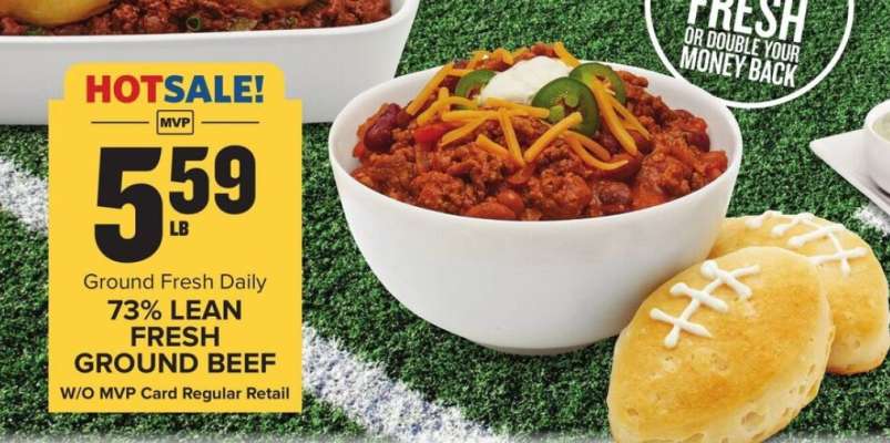 Ground Fresh Daily 73% Lean Fresh Ground Beef