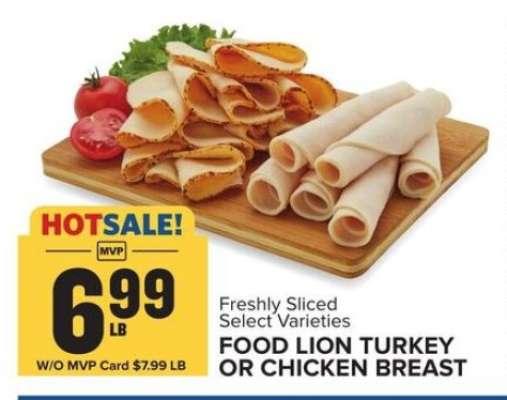 Food Lion Turkey or Chicken Breast