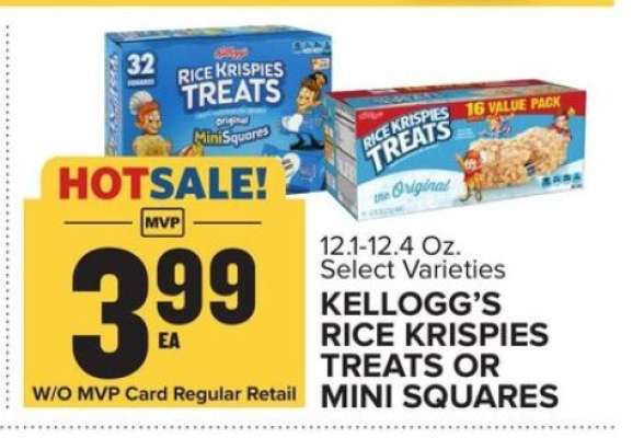 Kellogg’s Rice Krispies Treats or Mini Squares