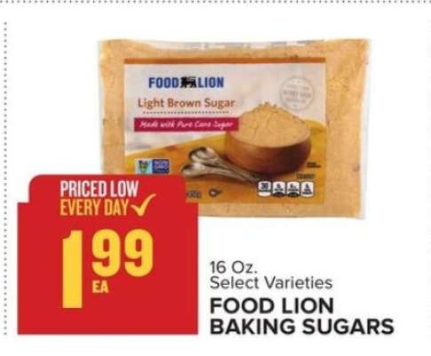FOOD LION BAKING SUGARS