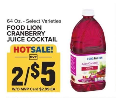 Food Lion Cranberry Juice Cocktail