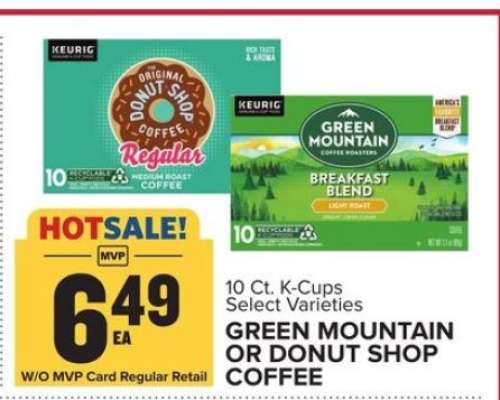Green Mountain or Donut Shop Coffee
