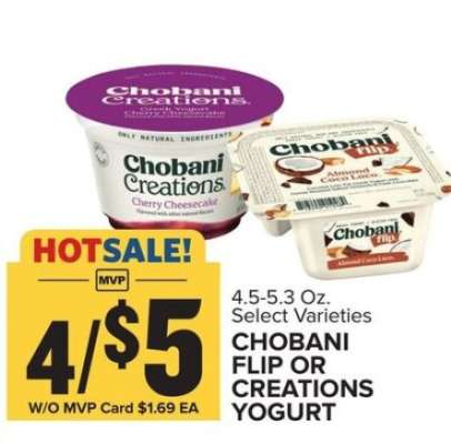Chobani Flip or Creations Yogurt