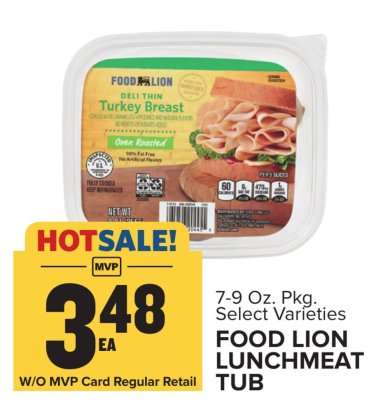 FOOD LION LUNCHMEAT TUB