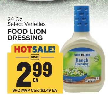 FOOD LION DRESSING