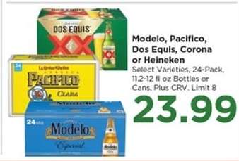 Modelo, Pacifico, Dos Equis, Corona or Heineken