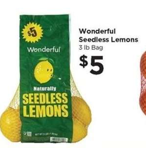 Wonderful Seedless Lemons