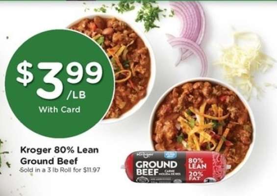 Kroger 80% Lean Ground Beef