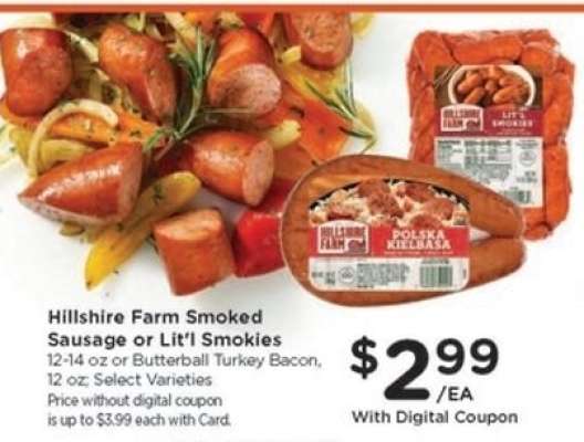 Hillshire Farm Smoked Sausage or Lit'l Smokies
