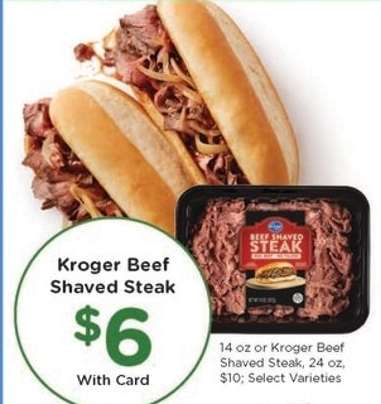 Kroger Beef Shaved Steak
