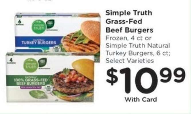 Simple Truth Grass-Fed Beef Burgers