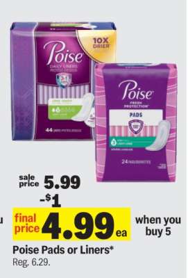 Poise Pads or Liners