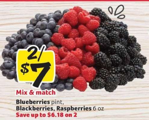 Blueberries, Blackberries, Raspberries
