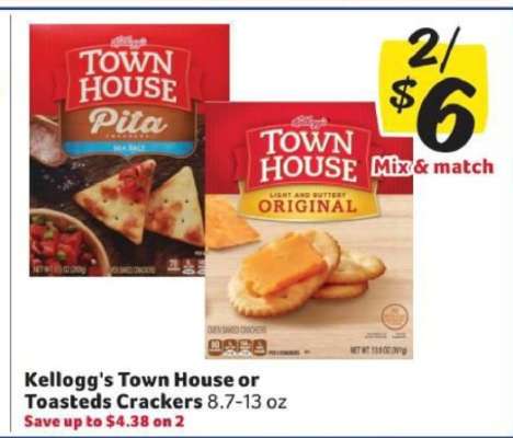 Kellogg's Town House or Toasteds Crackers