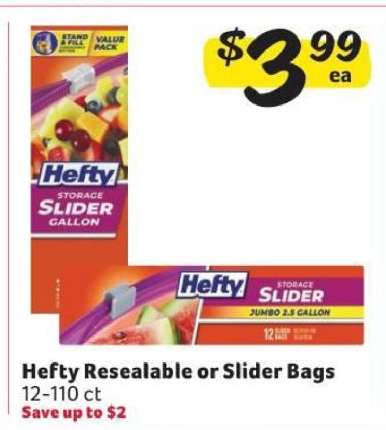 Hefty Resealable or Slider Bags