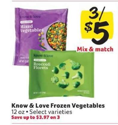 Know & Love Frozen Vegetables