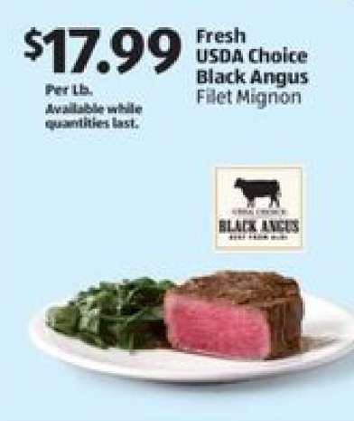 Fresh USDA Choice Black Angus Filet Mignon