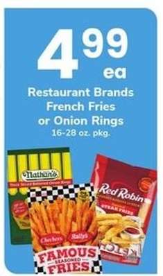 Restaurant Brands French Fries or Onion Rings