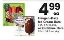 Häagen-Dazs Ice Cream Bars or Outshine Bars