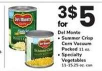 Del Monte Specialty Vegetables