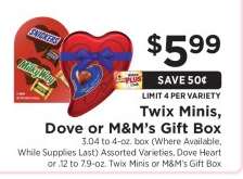 Twix Minis, Dove or M&M’s Gift Box
