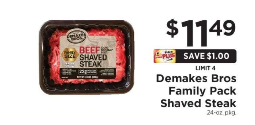 Demakes Bros Family Pack Shaved Steak