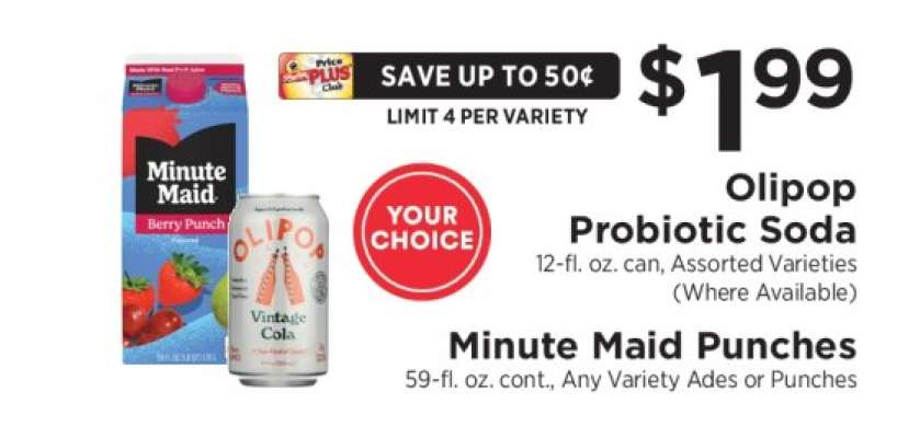 Olipop Probiotic Soda / Minute Maid Punches