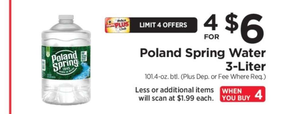 Poland Spring Water 3-Liter