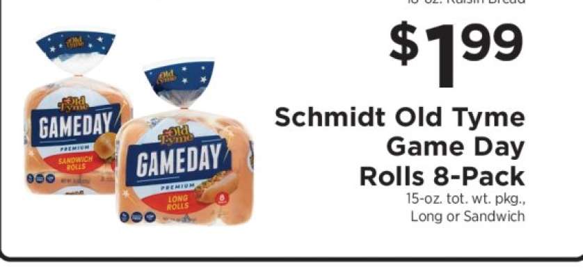 Schmidt Old Tyme Game Day Rolls 8-Pack