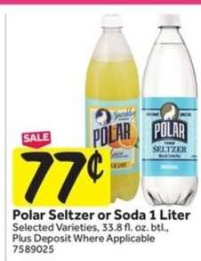 Polar Seltzer or Soda 1 Liter