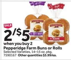 Pepperidge Farm Buns or Rolls