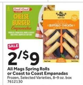 Ali Mags Spring Rolls or Coast to Coast Empanadas