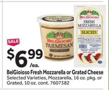 BelGioioso Fresh Mozzarella or Grated Cheese