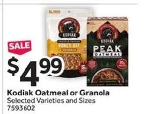 Kodiak Oatmeal or Granola
