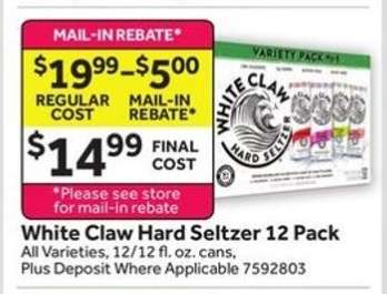 White Claw Hard Seltzer 12 Pack